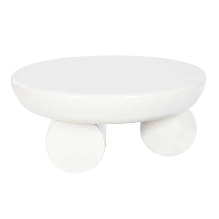 Mesa Centro Moderno DKD Home Decor Blanco 80 x 37 x 80 cm