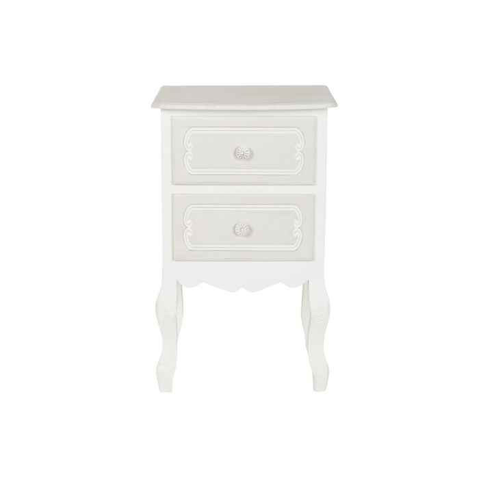 Mesita de Noche DKD Home Decor Blanco Marrón claro Madera MDF 40 x 34 x 66 cm 6 Mesita de Noche DKD Home Decor Blanco Marrón claro Madera MDF 40 x 34 x 66 cm 6
