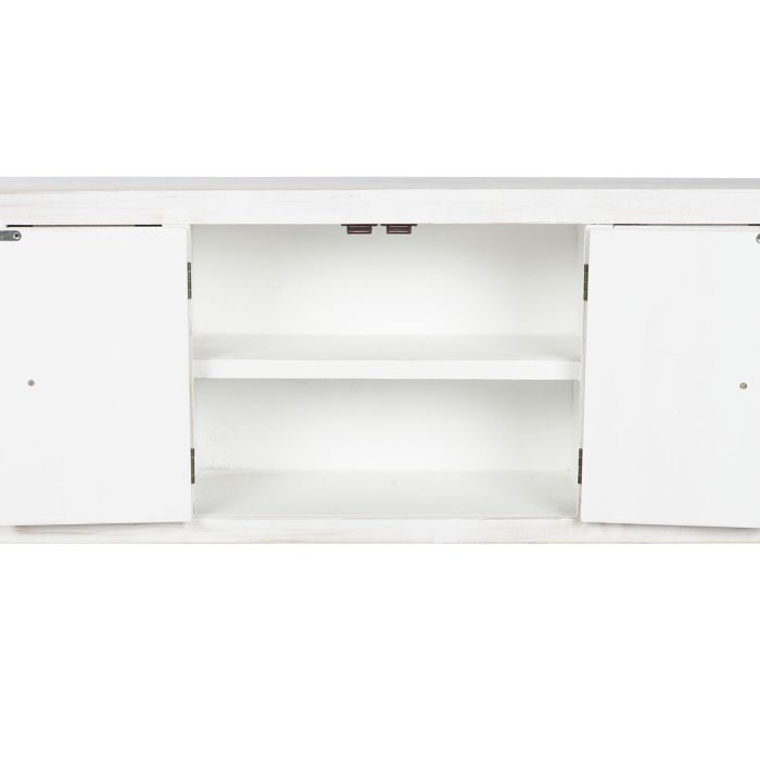 Mueble de TV DKD Home Decor Blanco Natural Abeto Madera MDF 130 x 24 x 51 cm 5