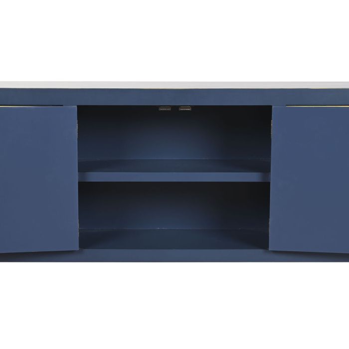 Mueble de TV DKD Home Decor Azul Dorado Abeto Madera MDF 130 x 24 x 51 cm 7