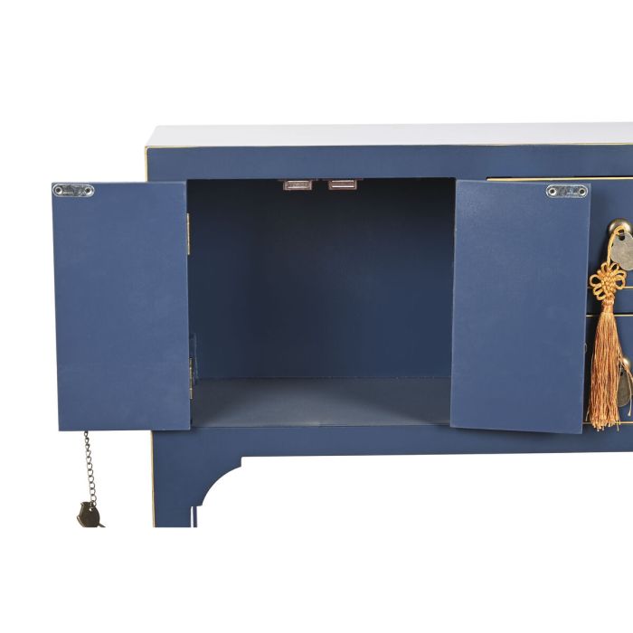 Mueble Auxiliar DKD Home Decor Azul Dorado Abeto Madera MDF 63 x 26 x 83 cm 6