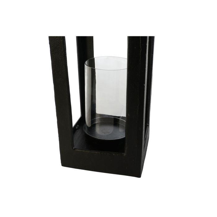 Farol DKD Home Decor Negro Aluminio Cristal 21 x 21 x 91 cm 3
