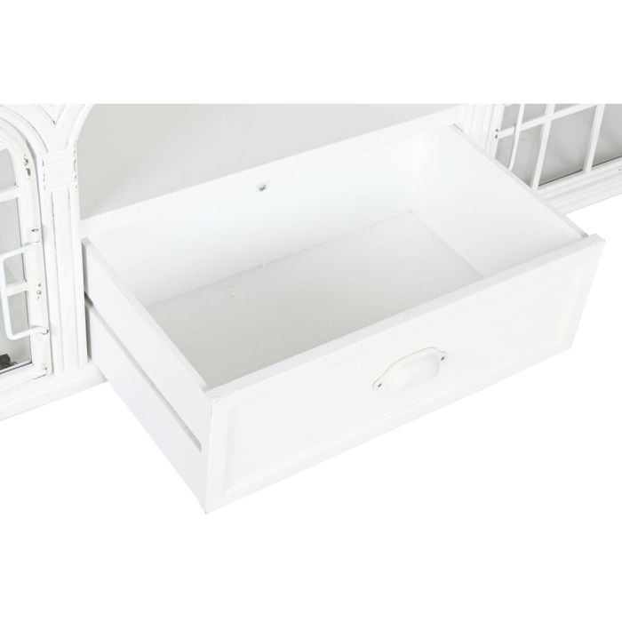Mueble de TV Home ESPRIT Blanco Natural Metal Abeto 150 x 36 x 56 cm 4