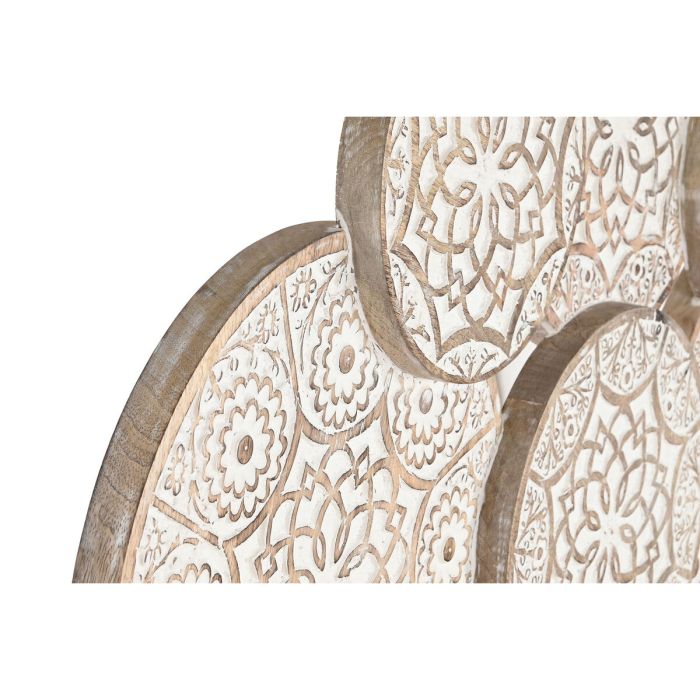 Decoración de Pared Home ESPRIT Blanco Natural Acabado envejecido 86 x 4 x 64 cm 3 Decoración de Pared Home ESPRIT Blanco Natural Acabado envejecido 86 x 4 x 64 cm 3