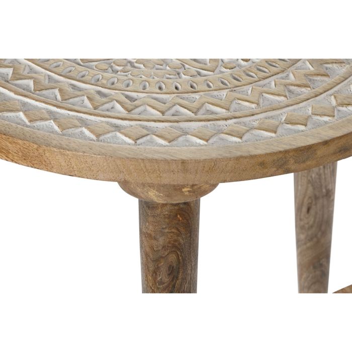 Juego de 2 mesas Home ESPRIT Blanco Natural 45 x 45 x 45 cm 45,5 x 45,5 x 46 cm 1 Juego de 2 mesas Home ESPRIT Blanco Natural 45 x 45 x 45 cm 45,5 x 45,5 x 46 cm 1