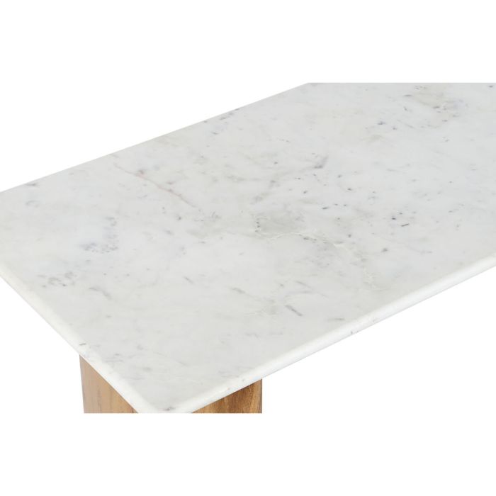 Consola Home ESPRIT Blanco Marrón Mármol Madera de mango 120 x 38 x 77 cm 7