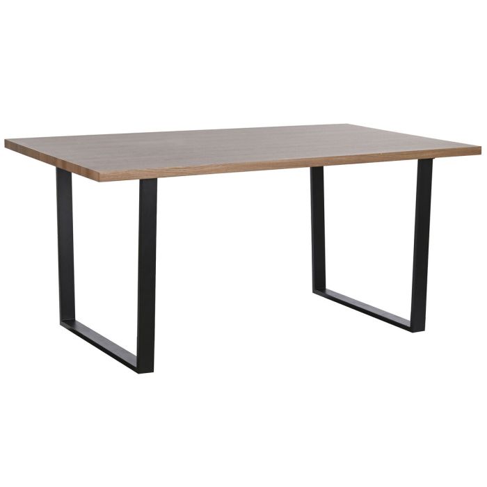 Mesa de Comedor Home ESPRIT Marrón Negro Hierro Madera MDF 160 x 90 x 75 cm 1