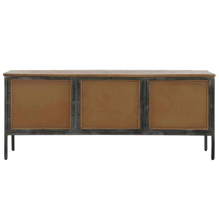 Mueble de TV Home ESPRIT Natural Gris oscuro Madera Metal 137 x 40 x 55 cm 1