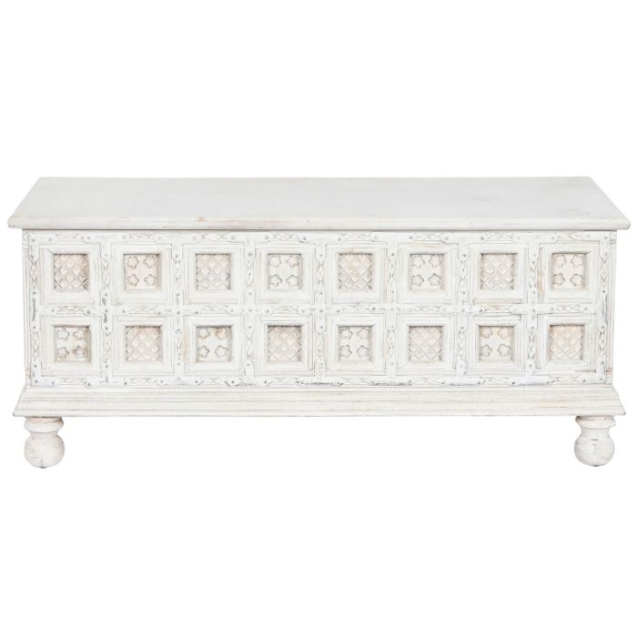 Arcón Home ESPRIT Blanco Madera de mango 110 x 40 x 48 cm 2