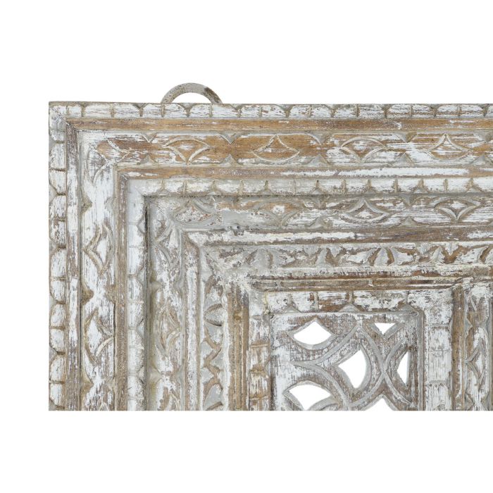Decoración de Pared Home ESPRIT Blanco Acabado envejecido 135 x 9 x 100 cm 5 Decoración de Pared Home ESPRIT Blanco Acabado envejecido 135 x 9 x 100 cm 5