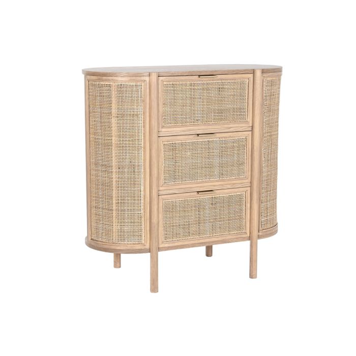 Cajonera Home ESPRIT Natural Madera de caucho Moderno 80 x 39 x 80 cm