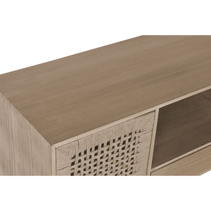 Mueble de TV Home ESPRIT Beige Natural Yute Pino 120 x 40 x 55 cm 9