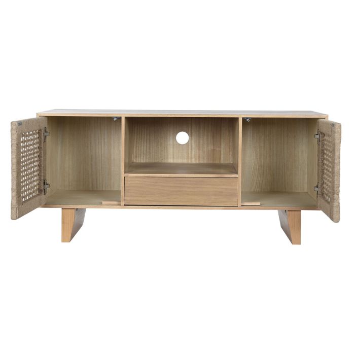 Mueble de TV Home ESPRIT Beige Natural Yute Pino 120 x 40 x 55 cm 4