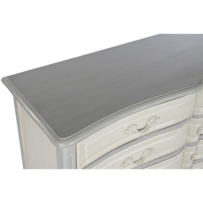 Cómoda Home ESPRIT Gris claro Madera de mango Romántico 140 x 50,5 x 91 cm 7 Cómoda Home ESPRIT Gris claro Madera de mango Romántico 140 x 50,5 x 91 cm 7