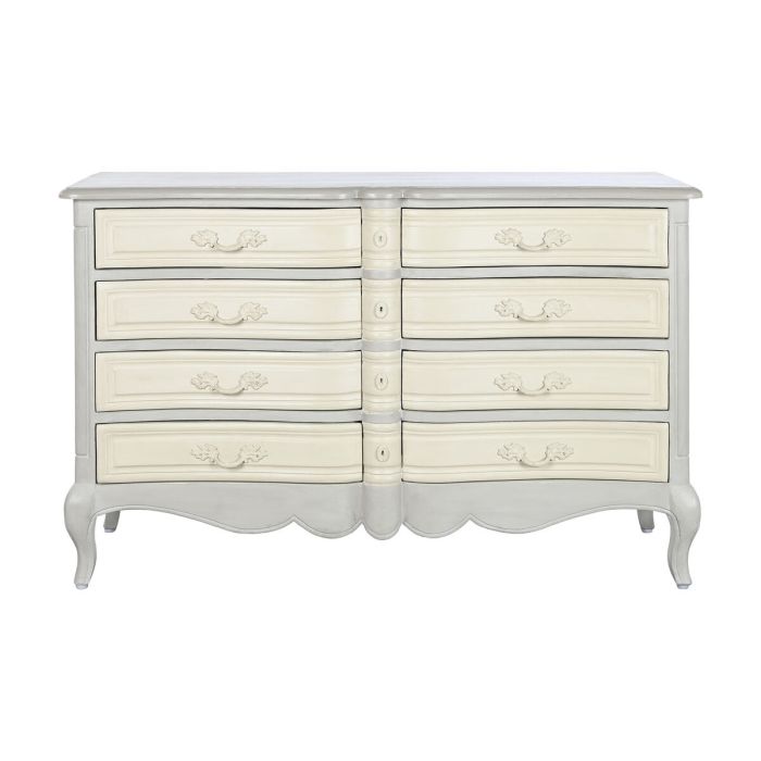 Cómoda Home ESPRIT Gris claro Madera de mango Romántico 140 x 50,5 x 91 cm 3 Cómoda Home ESPRIT Gris claro Madera de mango Romántico 140 x 50,5 x 91 cm 3