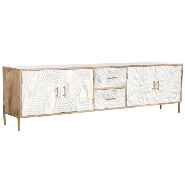 Mueble Tv Moderno DKD Home Decor Marron Blanco 34.5 x 51 x 180 cm