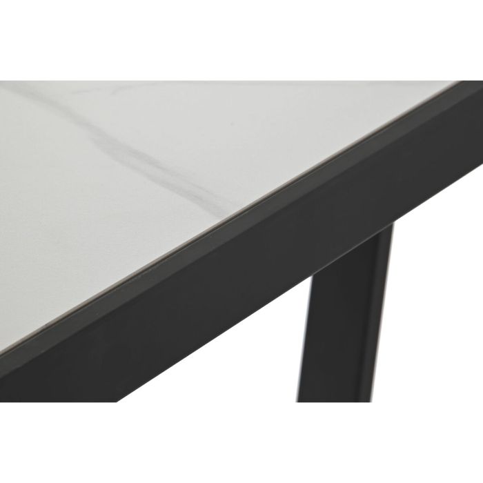 Mesa de Comedor Home ESPRIT Blanco Negro Metal 150 x 80 x 75 cm 4