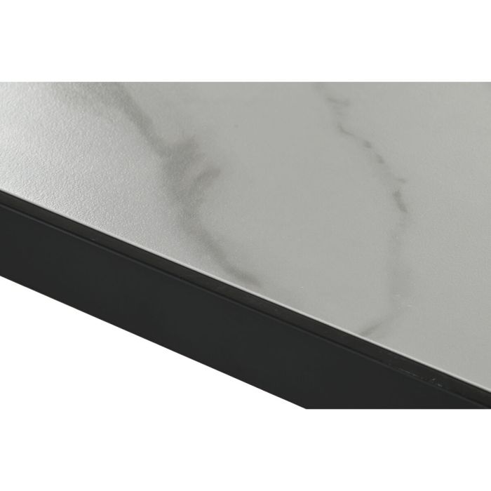 Mesa auxiliar Home ESPRIT Blanco Negro Metal 100 x 35 x 75 cm 3