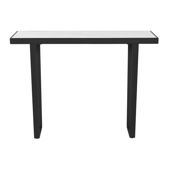 Mesa auxiliar Home ESPRIT Blanco Negro Metal 100 x 35 x 75 cm 2