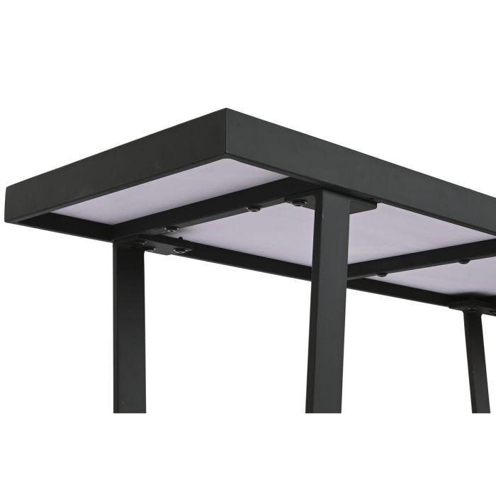 Mesa auxiliar Home ESPRIT Blanco Negro Metal 100 x 35 x 75 cm 1