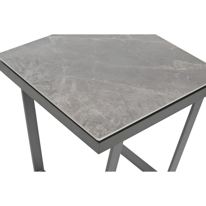 Mesa auxiliar Home ESPRIT Gris Metal 51 x 51 x 53 cm 3