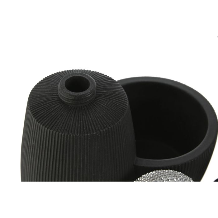 Dispensador de Jabón Home ESPRIT Negro Resina ABS 15 x 8,7 x 18,5 cm 1