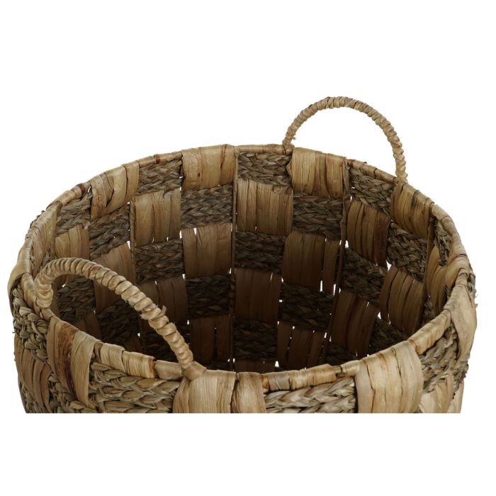 Juego de Cestas Home ESPRIT Natural Hierba marina Fibra natural Boho 43 x 43 x 39 cm (2 Piezas) 3