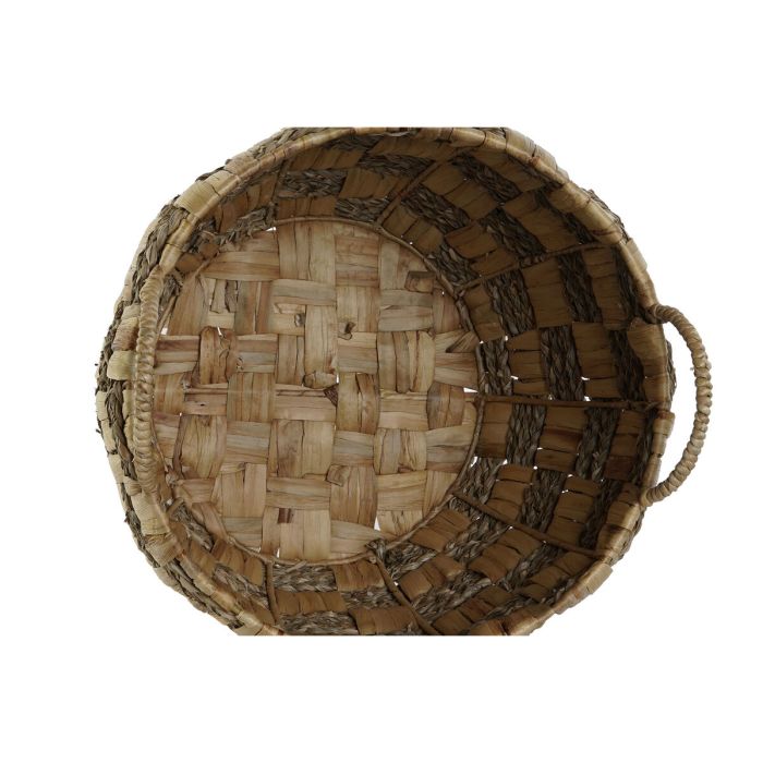 Juego de Cestas Home ESPRIT Natural Hierba marina Fibra natural Boho 43 x 43 x 39 cm (2 Piezas) 1