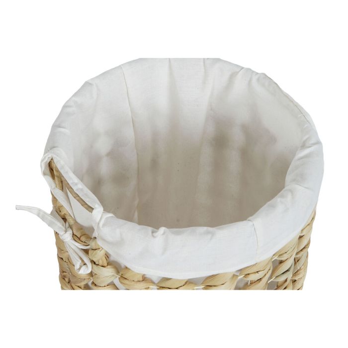 Cesto para la Ropa Sucia Home ESPRIT Blanco Natural 3 Piezas 46 x 46 x 69 cm 3