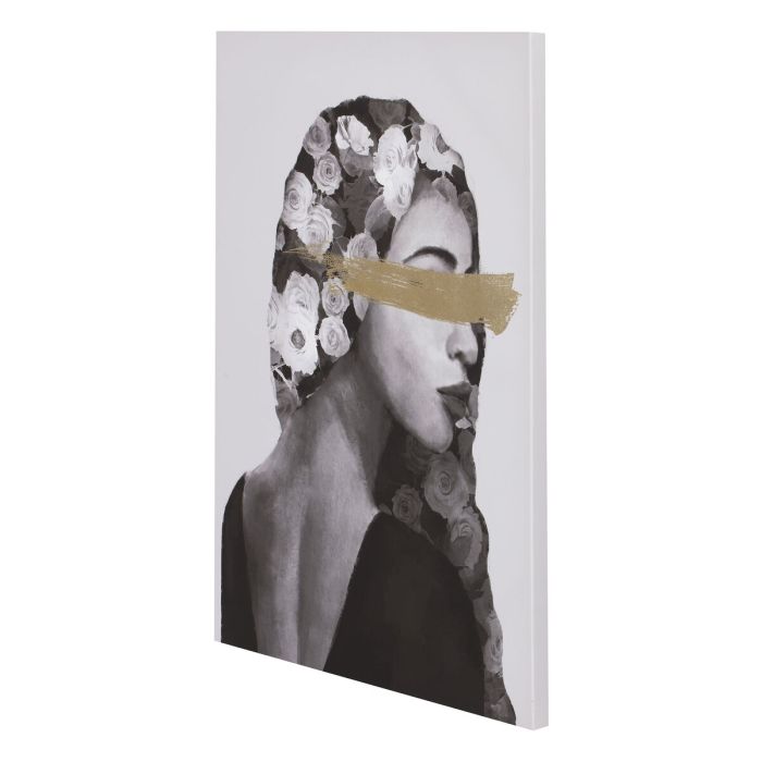 Cuadro Home ESPRIT Mujer Dorado Moderno 70 x 3,7 x 100 cm (2 Unidades) 2