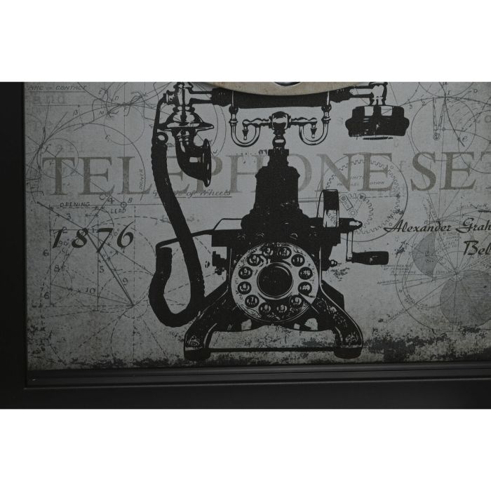 Reloj de Pared Home ESPRIT Amarillo Blanco Negro Gris Metal Cristal Vintage 27,5 x 6,5 x 40,5 cm (2 Unidades) 2