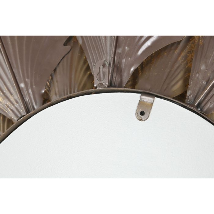 Espejo de pared Home ESPRIT Dorado Metal Hoja de planta 76,5 x 8 x 76,5 cm 1