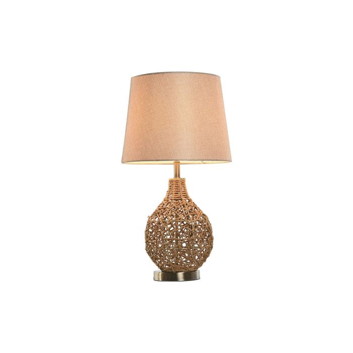 Lámpara de mesa Home ESPRIT Marrón Beige Dorado Natural 50 W 220 V 33 x 33 x 60 cm 1