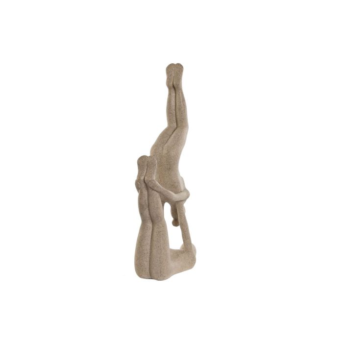 Figura Decorativa Home ESPRIT Beige Yoga 21,4 x 8,8 x 40 cm 2