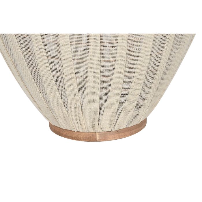 Portavelas Home ESPRIT Blanco Marrón Madera Cristal 38 x 38 x 84 cm 2