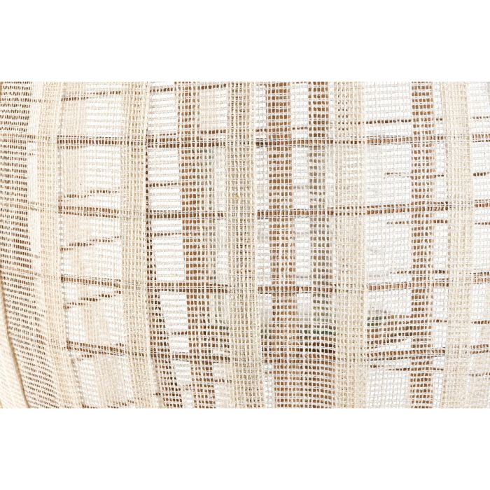 Portavelas Home ESPRIT Blanco Natural Madera Cristal 37 x 37 x 56 cm 2