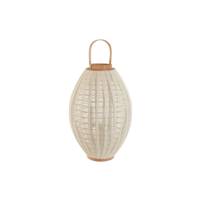 Portavela Oriental DKD Home Decor Blanco Natural 37 x 56 x 37 cm