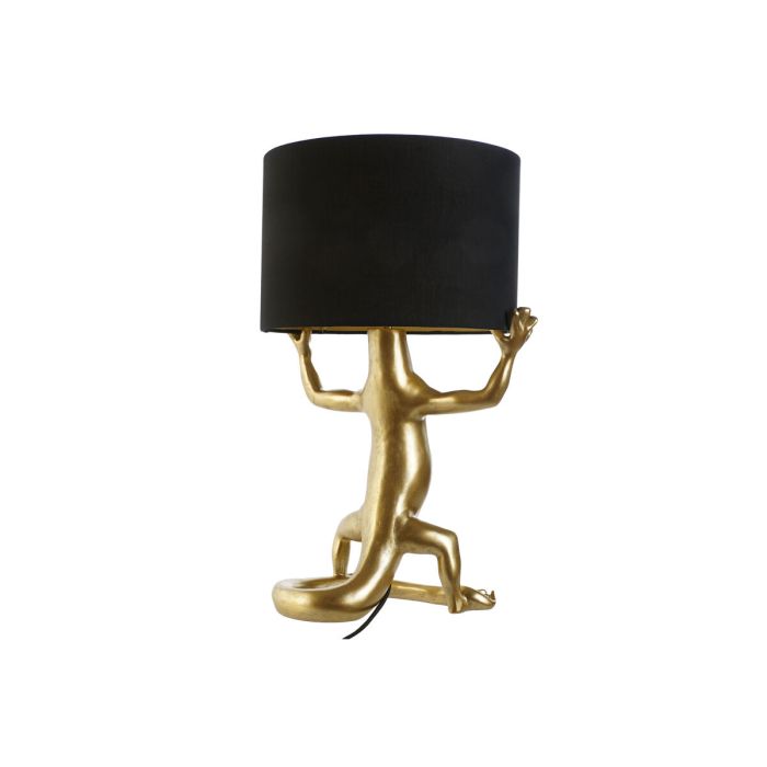Lámpara de mesa Home ESPRIT Negro Dorado Resina 50 W 220 V 31 x 28 x 50 cm (2 Unidades) 2
