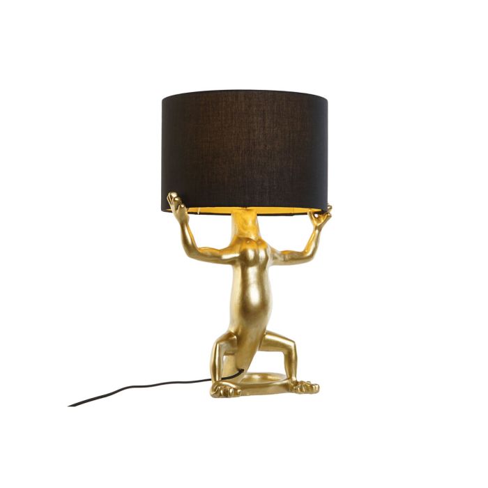 Lámpara de mesa Home ESPRIT Negro Dorado Resina 50 W 220 V 31 x 28 x 50 cm (2 Unidades) 1