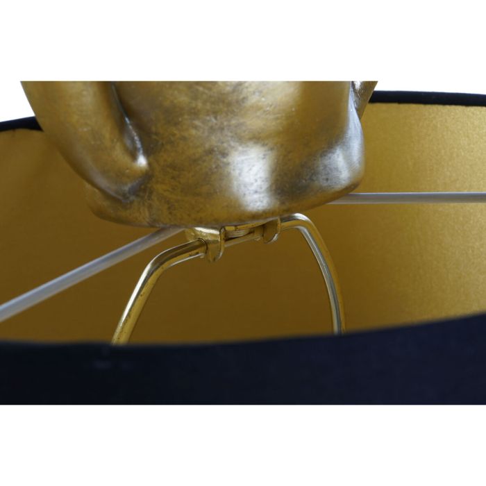 Lámpara de mesa Home ESPRIT Negro Dorado Resina 50 W 220 V 28 x 28 x 68 cm (2 Unidades) 2