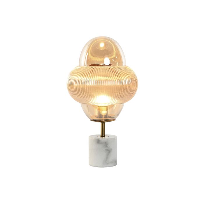 Lámpara de mesa Home ESPRIT Ambar Cristal Mármol 50 W 220 V 30 x 30 x 55 cm 1