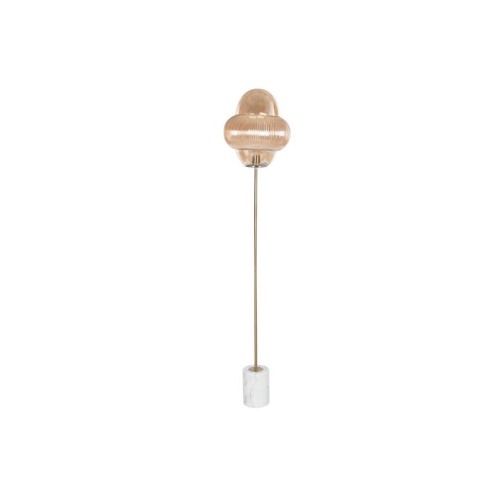 Lámpara de Pie Home ESPRIT Ambar Cristal Mármol 50 W 220 V 35 x 35 x 160 cm 1