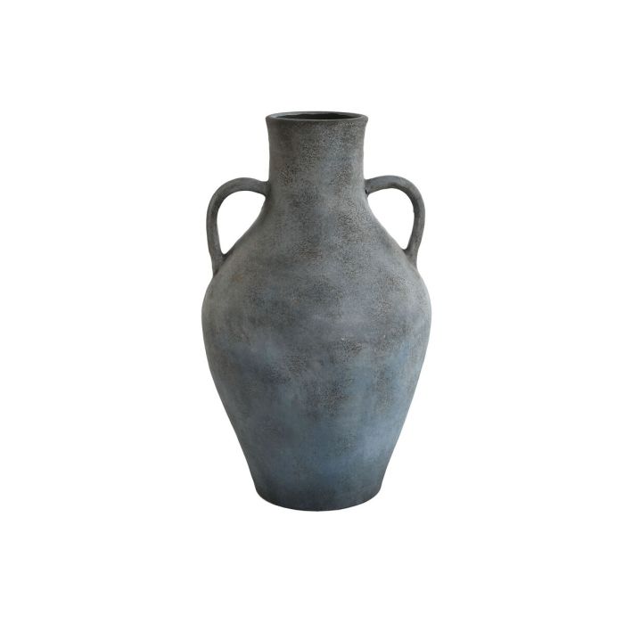 Jarrón Home ESPRIT Azul Gris Terracota Oriental 25 x 25 x 44 cm