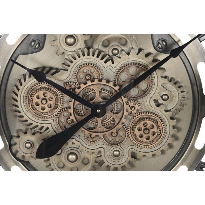 Reloj de Pared Home ESPRIT Dorado Cristal Hierro 80 x 10 x 86 cm 3