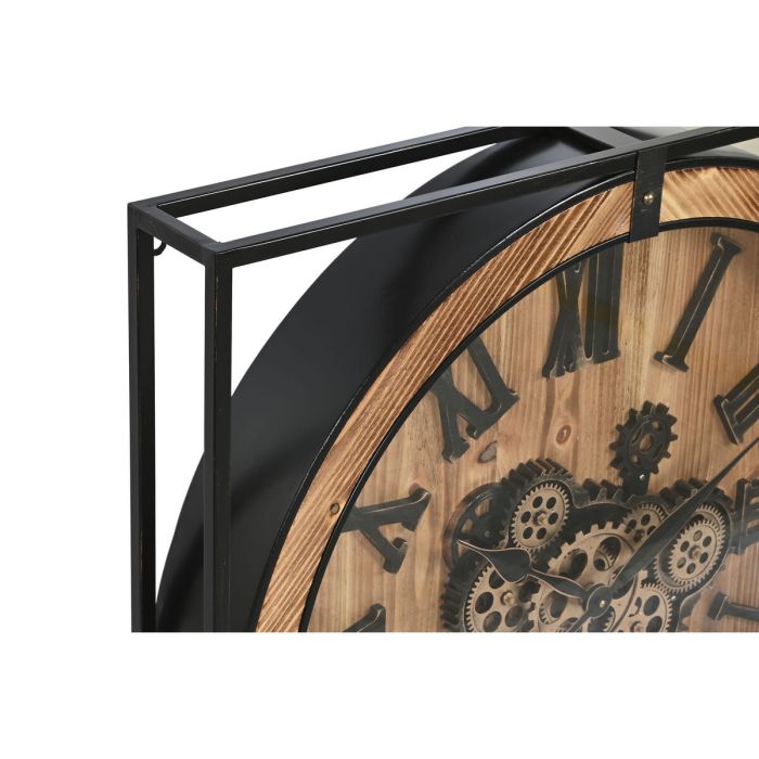 Reloj de Pared Home ESPRIT Negro Natural Hierro Madera MDF 72 x 10 x 72 cm 0 Reloj de Pared Home ESPRIT Negro Natural Hierro Madera MDF 72 x 10 x 72 cm 0