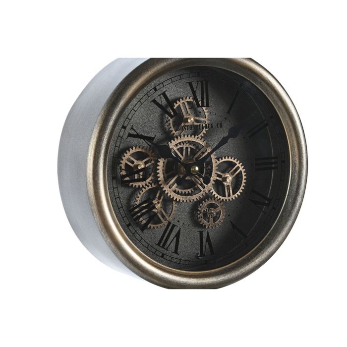 Reloj de Mesa Home ESPRIT Dorado Cristal Hierro 21 x 21 x 51,5 cm 2