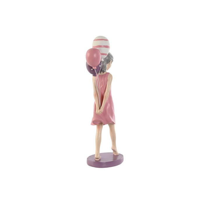 Figura Decorativa Home ESPRIT Rosa Malva chica 7 x 11 x 27 cm 1