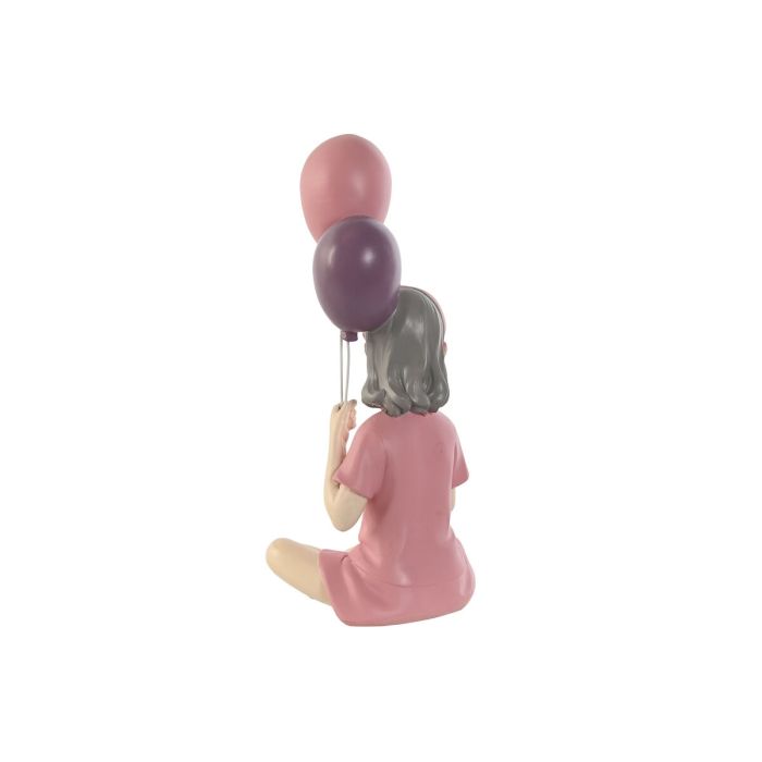 Figura Decorativa Home ESPRIT Rosa Malva chica 10,5 x 7,5 x 21 cm 1