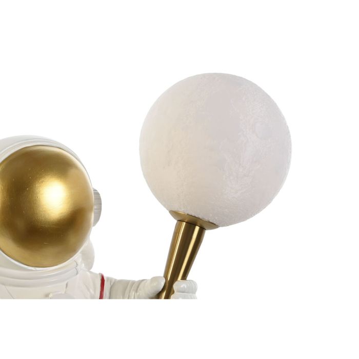 Lámpara de Pared Home ESPRIT Blanco Dorado Metal Resina Moderno Astronauta 26 x 21,6 x 33 cm 5