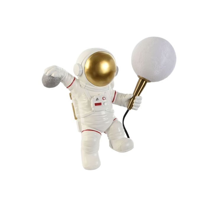 Lámpara de Pared Home ESPRIT Blanco Dorado Metal Resina Moderno Astronauta 26 x 21,6 x 33 cm 1